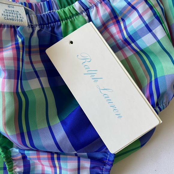 RALPH LAUREN Tafetta Tartan plaid infant dress NWT - Picture 5 of 5